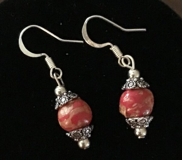 Red clay earrings