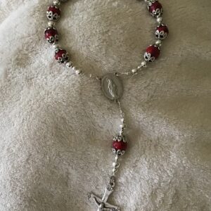 Red Rose Flower Clay Chaplet